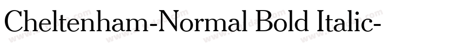 Cheltenham-Normal Bold Italic字体转换